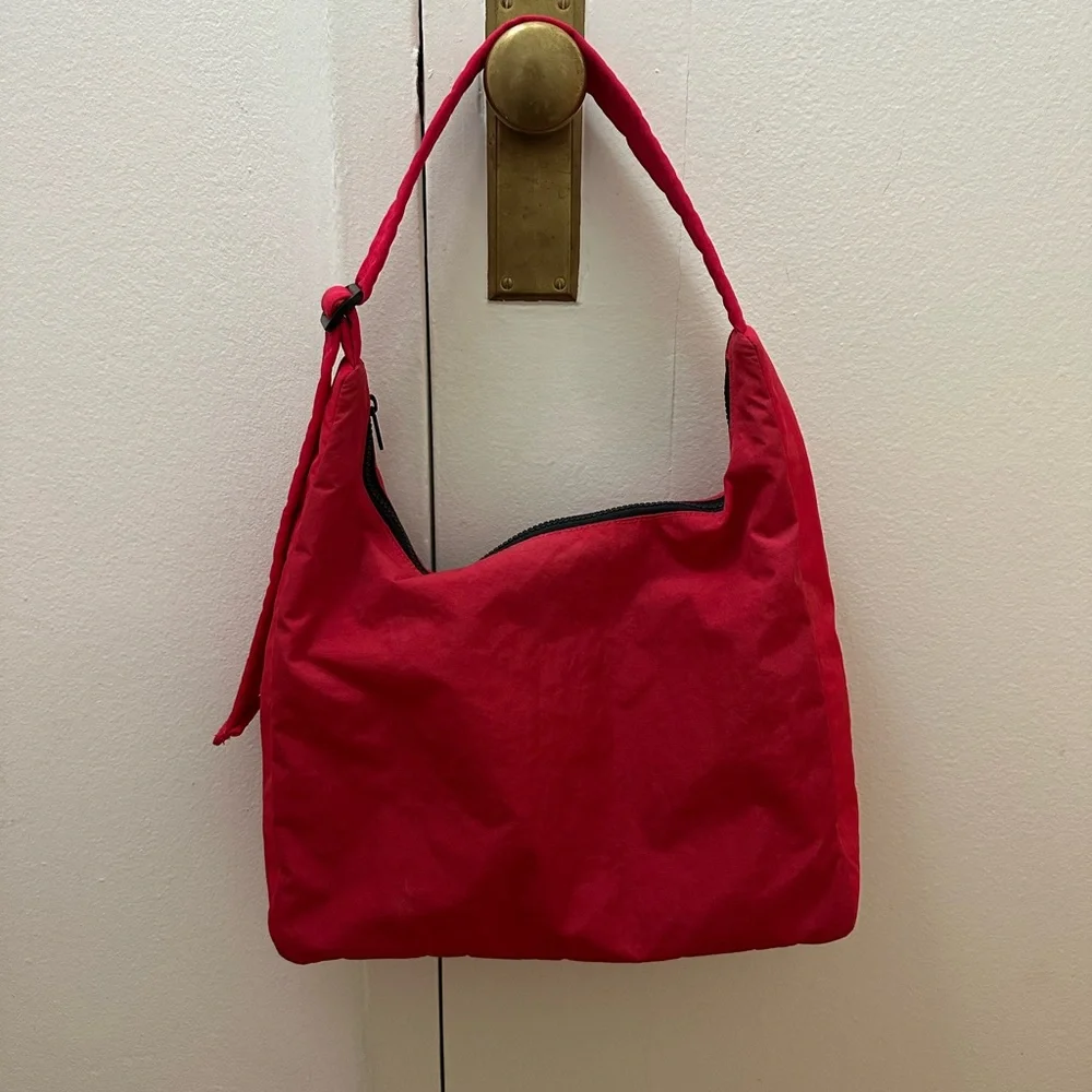 BAGGU Nylon Shoulder Bag in Candy Apple Red - Picture 6 of 7